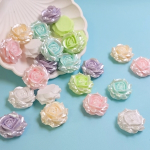 100 Breloques Fleurs en Résine Colorées Adorables pour Slime, Jouets pour Filles, Bricolage, Scrapbooking, Nail Art, Décoration de Coques de Téléphone - Product Image 4