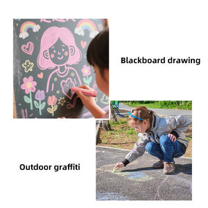 Macaron Neon/Glitter 6 colores Tiza de colores soluble en agua Tiza colorida no tóxica Graffiti borrable al aire libre para dibujar - Product Image 5