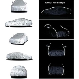 Housse de voiture durable en taffetas 210T, anti-moisissure, protection contre la pluie et la neige, housse de voiture pour toutes les saisons - Product Image 5