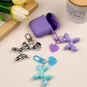 Wholesale Fashion Cute Laser Balloon <b>Dog</b> Shaped Jewellery Wholesale 11 Candy Colors Balloon <b>Dog</b> Keychain for Bags - Product Image 2