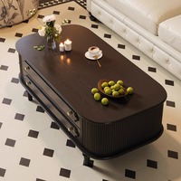Descuento por Tiempo Limitado: Mesa de Centro Francesa Vintage, Mesa de Centro de Madera Maciza de Estilo Mediados de Siglo para Salas de Estar Pequeñas
