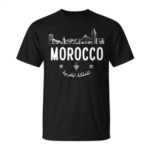 Camiseta con paisaje de Marruecos, impresión digital en algodón, regalo cultural para viajeros - Product Image 2
