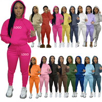 Ensemble de vêtements de sport pour hommes avec logo personnalisé Sweat à capuche de haute qualité et pantalon de survêtement empilé grande taille pour l'hiver