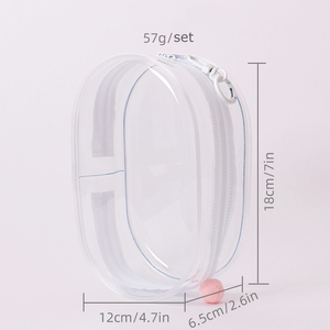 Sac de rangement <span class=keywords><strong>transparent</strong></span> pour poupée de 17 cm avec porte-clés, étui mystère en PVC pour poupée Labubu, sac de rangement pour cadeau - Product Image 4
