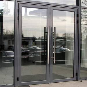 Portes battantes en aluminium à <span class=keywords><strong>double</strong></span> vitrage de conception extérieure commerciale française moderne, <span class=keywords><strong>porte</strong></span> patio en verre à cadre en aluminium intérieur - Product Image 1