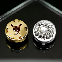 Boutons décoratifs en métal fantaisie en gros, boutons de manchette personnalisés en laiton, accessoires vestimentaires sans nickel pour chemises et vêtements Abaya