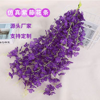Kunstmatige Wisteria Violet Bloemenkrans Plastic Hangende Garland Rank Kunstbloemen Hangende Bloem Woonkamer Bruiloft Decoratie