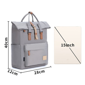 Roll-Top-Pendler-<span class=keywords><strong>Rucksack</strong></span> für Männer und Frauen, Erweiterbarer Luxus-<span class=keywords><strong>Rucksack</strong></span>, Alltags-<span class=keywords><strong>Rucksack</strong></span> für Arbeit, Schule, Reisen - Product Image 5