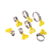 Colliers de serrage pour tuyaux, en plastique, Flexible, acier inoxydable, pièces, 8 ~ 38mm de diamètre