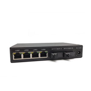 Conmutador Ethernet industrial PoE de 4 puertos, conmutador óptico Gigabit poe de 10/100/1000 M, IEEE 802.3af - Product Image 2