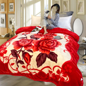 Cheap King Size Flower Mink Winter Sublimation Blanket, Manufacturers <b>Throw</b> Raschel <b>Bed</b> Printed Blanket - Product Image 2