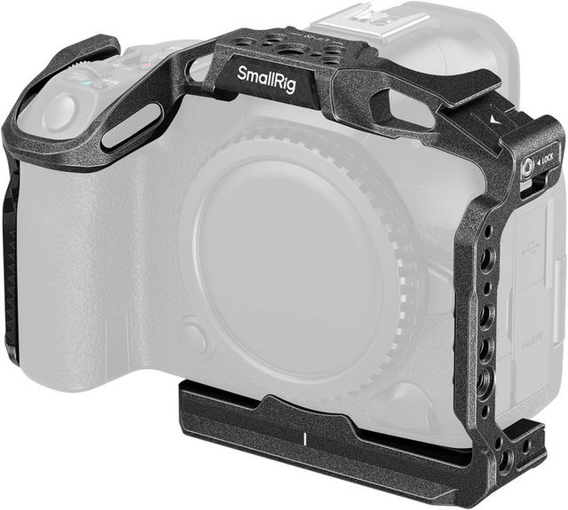 For SMALLRIG Black Mamba Camera Cage for Canon R5 Mark II Aluminum Alloy Camera Rig with Cold Shoe Camera Cage 4975