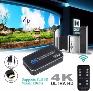 Commutateur <span class=keywords><strong>HDMI</strong></span> Justlink <span class=keywords><strong>4K</strong></span> 60Hz 4 entrées 1 sortie HDR avec extracteur audio SPDIF optique 3,5 mm ARC télécommande IR pour TV moniteur projecteur - Product Image 4