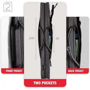 Sac de transport souple pour queues de billard et de snooker, étanche, avec logo personnalisé OEM, pour 3 queues de basse et 4 queues de haut, avec bandoulière, certifié BSCI - Product Image 6