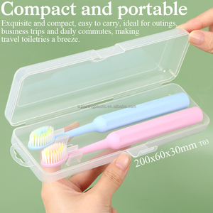 SUNSHING Factory <b>Toothbrush</b> <b>Case</b> <b>With</b> Drain Trough Portable Travel <b>Toothbrush</b> Storage Box For Business Trip Oral Care Container - Product Image 5