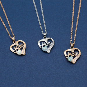 Collana con ciondolo a cuore per donna, gioielli semplici e alla moda, regalo per la mamma - Product Image 3