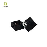 Boîte d'emballage cadeau Fenêtre transparente Logo personnalisé design moderne Prix économique Boîte à bijoux classique noire de luxe