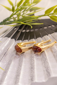 ต่างหูห่วงรูปตัวยูสไตล์โบฮีเมียนเรซิ่นชุบเงินแบบวินเทจขายส่ง พร้อมการรับประกัน 2 ปีสำหรับผู้หญิง - Product Image 6