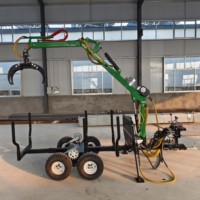 Bossworth meilleure vente 4 roues motrices Quad remorquable bûche chargeuse forestière remorque Atv bois remorque pour tracteur agricole