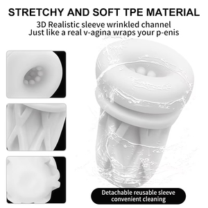 Automatische zuigende masturbatiepomp met vibratie, telescopische masturbatiecup, vagina-seksspeeltje voor mannen - Product Image 5
