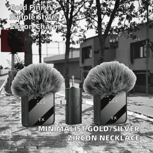 Portable Dual Mini Wireless Microphone 3-in-1 <strong>USB</strong> <strong>C</strong> <strong>MIC</strong> Omnidirectional Noise Cancelling Tiny Lavalier Microphone for Video - Product Image 2