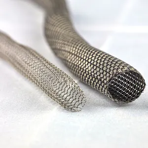 Flat Shielding Sleeving Wire tear espiral envoltório flexível cobre estanhado trança cabo manga
