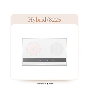 Cocina infrarroja de alta potencia de 3700W con 2 quemadores, sistema de inducción de puente medio + sistema de calentamiento, cocina eléctrica de 2 quemadores, 2 zonas de cocción - Product Image 1