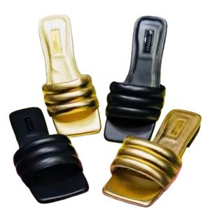 รองเท้าลำลองผู้หญิงสำหรับฤดูร้อน วัสดุ PU หัวเหลี่ยม เปิดนิ้วเท้า พื้นนุ่มกันลื่น ใส่สบาย ทนทาน แฟชั่นทันสมัย - Product Image 5