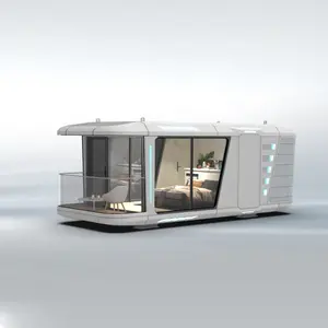 Container Balcony Restaurant Sleeping Prefabricated Home Prefab House Camping Pod Hotel Tiny House Space Capsule