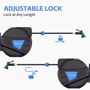 Bobine de tuyau d'arrosage murale automatique en caoutchouc certifiée CNS, anti-UV et flexible, pour l'irrigation de jardin - Offre Spéciale - Product Image 2