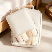 Sac de rangement compressible portable pour vêtements avec maille transparente, organisateur de bagages pour voyage et placard domestique