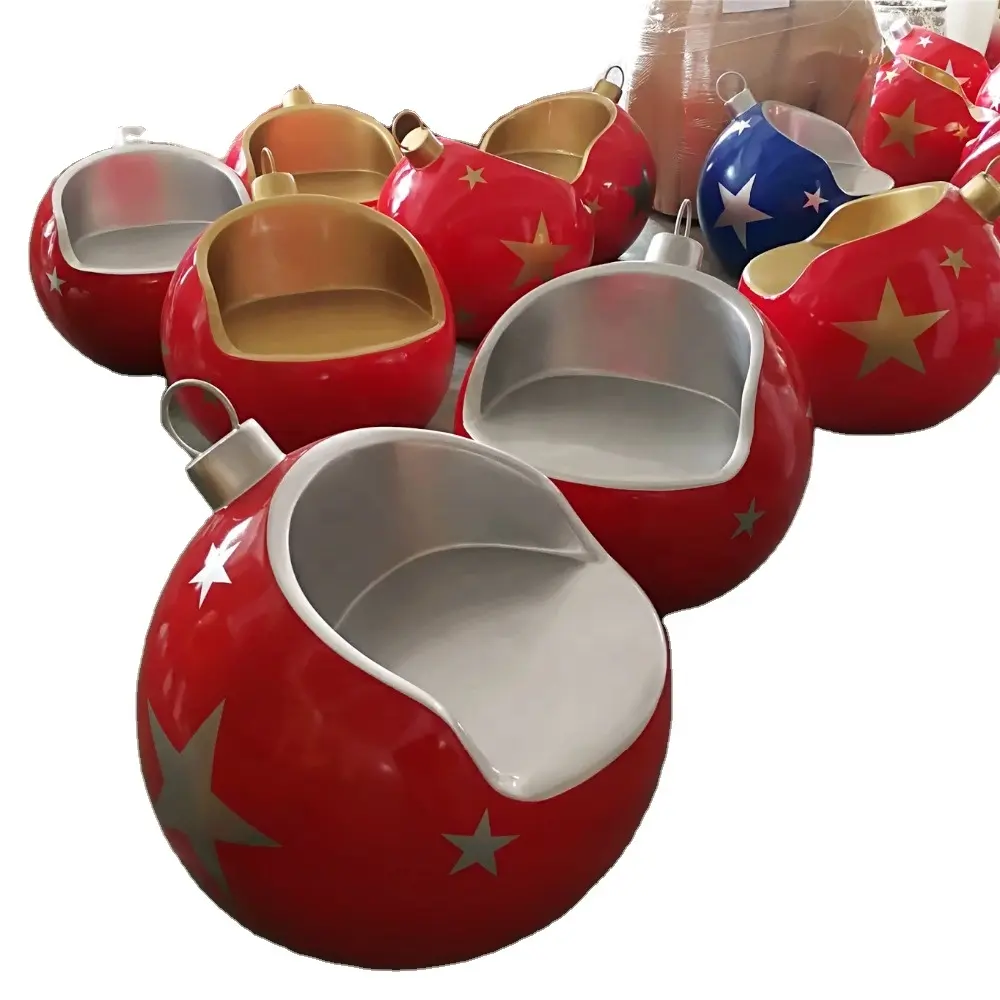 commercial christmas decorations diameter 80cm fiberglass ball chair christmas decoration