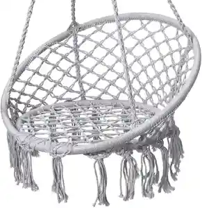 2023 Hot Sell Durable Cotton Rope Swing Chair For Bedroom Patio Garden Deck