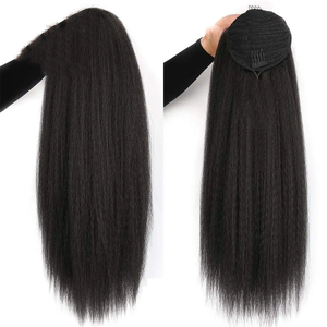 Extension per capelli umani 4b 4c Custom Clip in coda di cavallo con coda di cavallo - Product Image 5