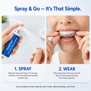 Spray bucal Smile Find para combatir el mal aliento, elimina bacterias, sabor a menta fresca, 20 ml, ideal para viajes, cuidado diario de retenedores y alineadores. - Product Image 4