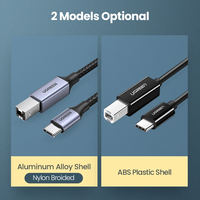 Câble d'imprimante UGREEN USB B vers USB C 3 pieds, câble d'imprimante de type B 2.0, câble d'imprimante tressé pour imprimante scanner Epson MacBook Pro HP