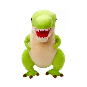 T. Rex dengan Badan Hijau Putih Perut Mainan Mewah Naga