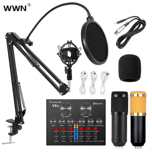 전문 다기능 콘덴서 마이크 V8S 사운드 카드 오디오 녹음 BM800 캔틸레버 브래킷 세트 - Product Image 1