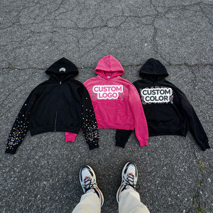 Haute qualité Y2K personnalisé Polyester coton Street Wear strass hommes coupe régulière <span class=keywords><strong>pull</strong></span> chandails à capuche concepteur automne - Product Image 1