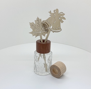 Wholesale Reed Diffuser Bottle Wooden <b>Perfume</b> Cover for Small Glass Jar Wood Lid <b>Aromatic</b> Wood <b>Perfume</b> Cover - Product Image 4