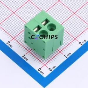 MX205V-5.0-02P-GN01-Cu-A Spring Terminal Block Through hole Component (THT),P=5mm Connector 1x2P 5mm Green Through Hole - Product Image 1