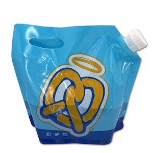 Tùy chỉnh <span class=keywords><strong>3L</strong></span> 5L PE Nhựa đứng lên túi cấp thực phẩm có thể gập lại túi nước giải khát di động cho phục vụ Thiết kế vòi - Product Image 1