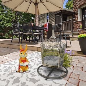 كرسي أرجوحة للقطط مصنوع يدويًا من الخيزران المنسوج حسب الطلب، سرير أرجوحة للقطط من الخيزران المنسوج - Product Image 4