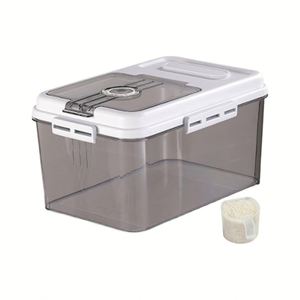 15Kg 30Kg Rectangle 1-3L Injection PP Plastic Rice <b>Storage</b> <b>Bin</b> Food Organize <b>Box</b> Container Grain Cereal Bucket Freshness - Product Image 1