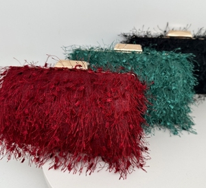 Bolso hecho a mano, bolso <span class=keywords><strong>de</strong></span> mujer con borlas para cena, gran oferta, bolso <span class=keywords><strong>de</strong></span> mano <span class=keywords><strong>de</strong></span> felpa - Product Image 3