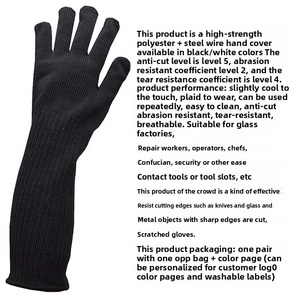 Venta al por mayor de guantes anticorte de acero de alta calidad bolsa de extensión de manga larga al aire libre pesca carnicero protección de seguridad segura - Product Image 2