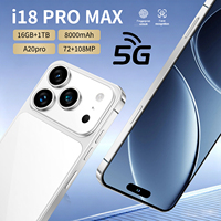 Téléphone 5G 8000mAh Plus 18 Pro Max Android 15 16 Go de RAM 1 To de ROM Écran OLED 120 Hz Double SIM