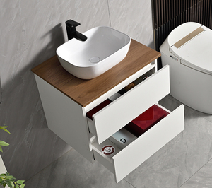 Mobile <span class=keywords><strong>Bagno</strong></span> Moderno Economico ed Ecologico, Impermeabile, da Parete, con Lavabo in Ceramica per Uso Alberghiero - Product Image 3