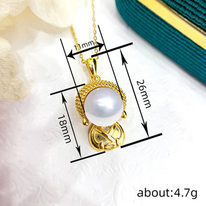 Collana con Perle Finte Ispirata al Buddha per Donne, Elegante Collana alla Moda - Product Image 5
