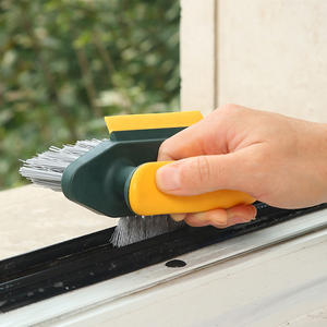 Commercial Grade Hand-Held Grout <strong>Brush</strong> Iron Shape Scrub <strong>Brush</strong> for <strong>Shower</strong> Sliding Door Track Window Floor <strong>Cleaning</strong> NO.7108 - Product Image 2